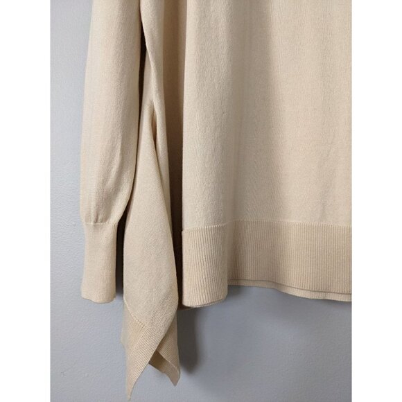 WORTH New York Silk Blend Shark Bite Hemline Crewneck Sweater - Picture 4 of 6